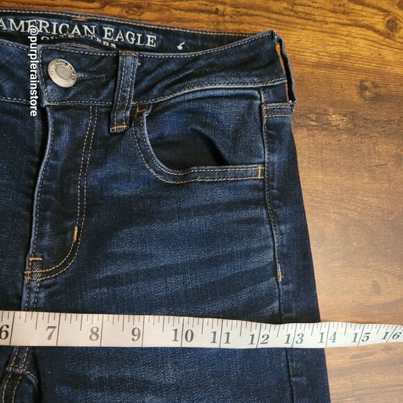 American Eagle Jeans 2 S Jegging Next Level Stretch X Low Rise Dark Wash Denim - Picture 8 of 12